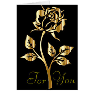 Gold Rose for You card