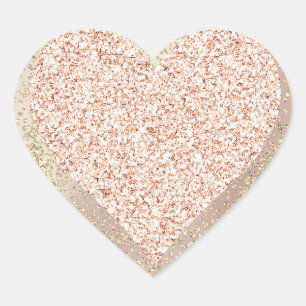 Gold Rose Glitter Girly Blush Lux Heart Sweet Brid Sticker