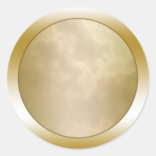 Gold Rose Marble Round Classic Round Sticker