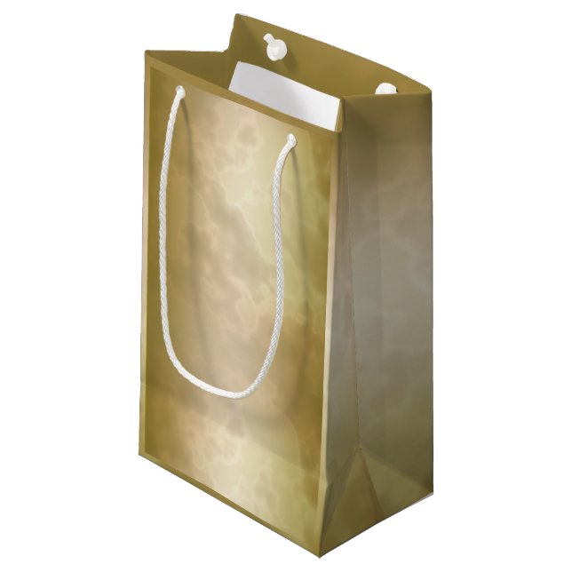 Gold Rose Marble Small Gift Bag (Front Angled)
