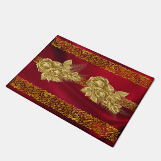 Gold Rose of Red Doormat