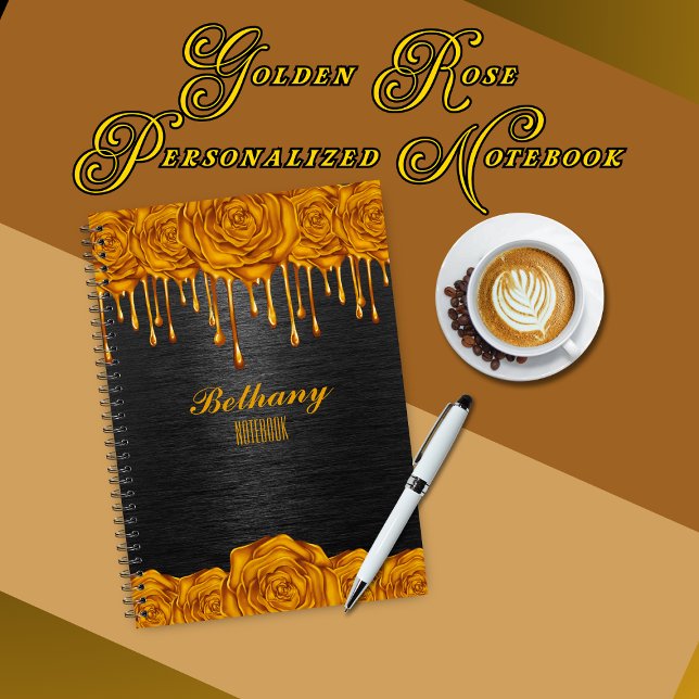 Gold Rose Personalised Notebooks (Creator Uploaded)