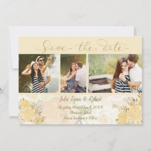 Gold Rose Photo Save the Date