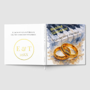 Gold Rose Rings Timeless Sophisticated Elegant Guest Book