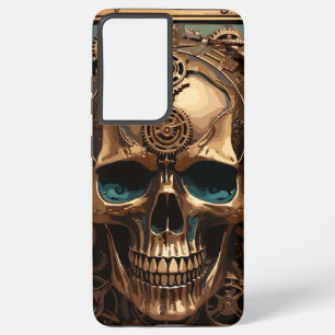 Gold Rose Skull Samsung Galaxy Case