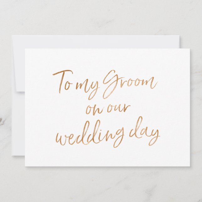 Gold Rose To my Groom (Front)