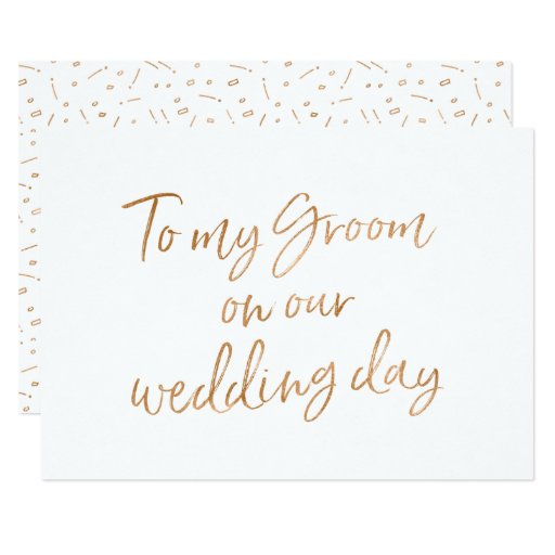 Image of Gold Rose To my Groom Invitation