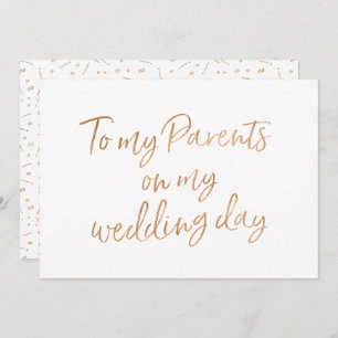 Gold Rose To my Parents Invitation