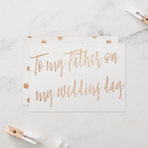 Gold Rose "To my stepfather on my wedding day" Card