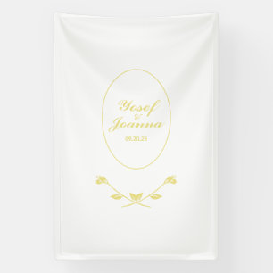 Gold Rose Wedding Banner