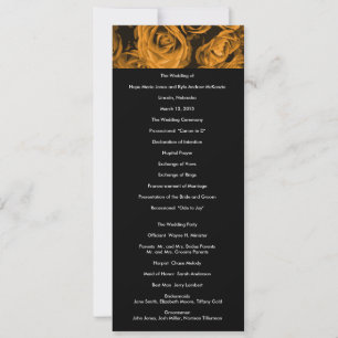 Gold Rose Wedding Invitation