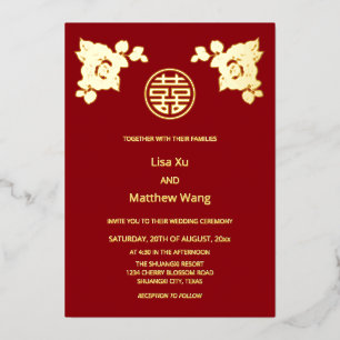 Gold Roses Chinese Wedding