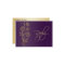 Gold roses on purple Wedding RSVP