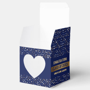 Gold Royal blue Graduate Class Year Custom Favour Box