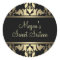 Gold Royal Damask Sticker