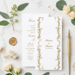 Gold Royal White and Gold Elegant Floral Wedding