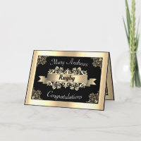 Gold Rugby Sports Embellished Congratulations