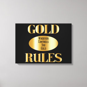 Gold Rules Golden Rule Wall Art