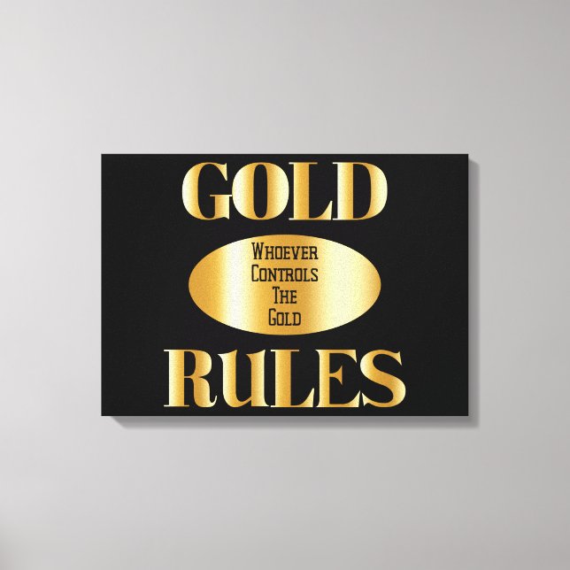 Gold Rules Golden Rule Wall Art (Front)