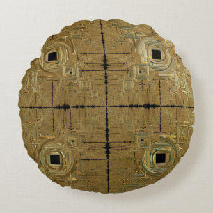 Gold Rush Round Cushion