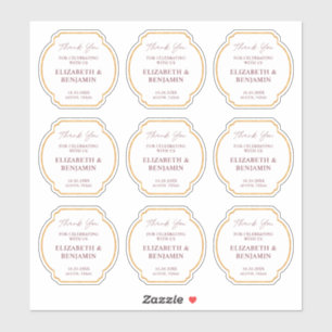 Gold Rustic Boho Chic Wildflower Wedding Thank You