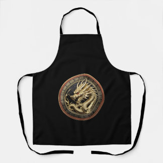Gold Sacred Eastern Dragon Medallion Apron