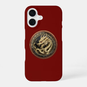 Gold Sacred Eastern Dragon Medallion iPhone 16 Case