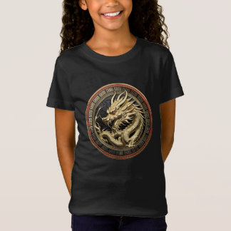 Gold Sacred Eastern Dragon Medallion T-Shirt