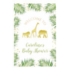 Gold Safari Baby Shower Decor Welcome Sign