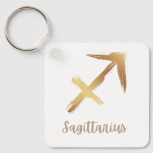 Gold Sagittarius Symbol sold rext Key Ring