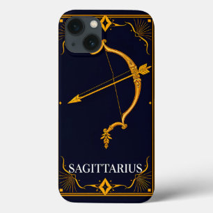 Gold Sagittarius Zodiac Symbol iPhone 13 Case