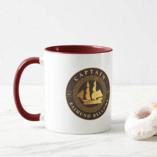 Gold Sail Ship Mug