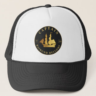 Gold Sail Ship Trucker Hat