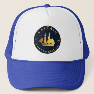 Gold Sail Ship Trucker Hat