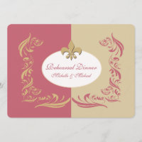 Gold Sand Berry Pink Fleur de Lis Wedding Event