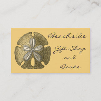 Gold Sand Dollar Business Cards