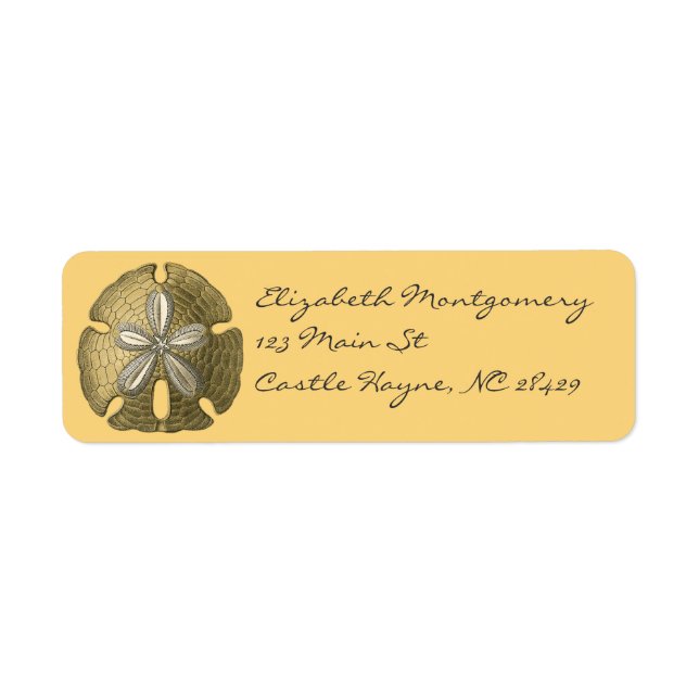 Gold Sand Dollar Labels (Front)