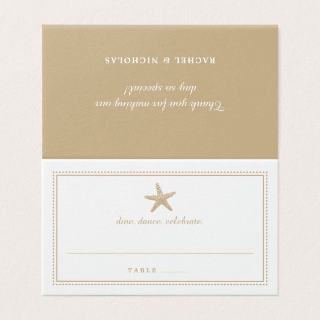 Gold Sand Graceful Starfish Wedding Reception (Outside Unfolded)