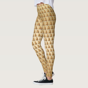 Gold Santa Hat Holiday Legging