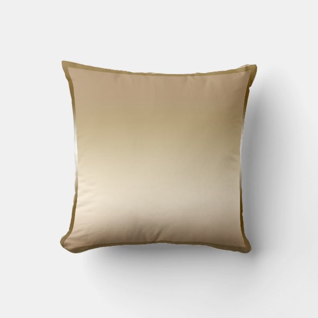 Gold Sateen Satin Shine Modern Glamour Glam Cushion (Front)