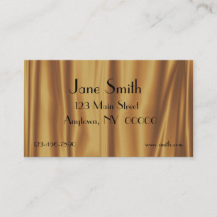 Gold Satin Folds Business Card