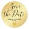 Gold Save the Date Envelope Seals with Heart