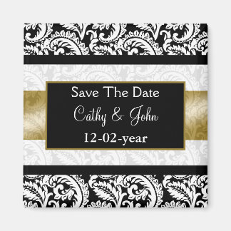 gold Save the date magnet