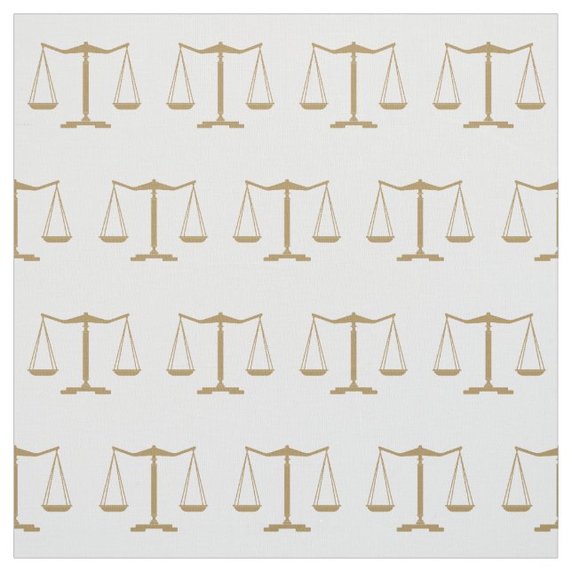 Gold Scales of Justice | Lawyer Fabric (Swatch)