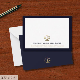 Gold Scales of Justice Legal Card