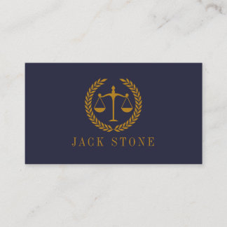 Gold Scales of Justice Personalized Lawyer Gifts Business Card