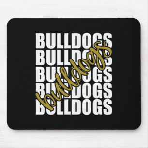 Gold School Sports Fan Team Spirit Mouse Mat