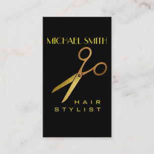Gold Scissors Hair Stylist Appointment #2 Card