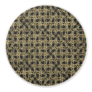 Gold Scratch Golden Modern Glamour Unique Elegant Ceramic Knob
