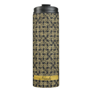 Gold Scratch Golden Modern Glamour Unique Elegant Thermal Tumbler